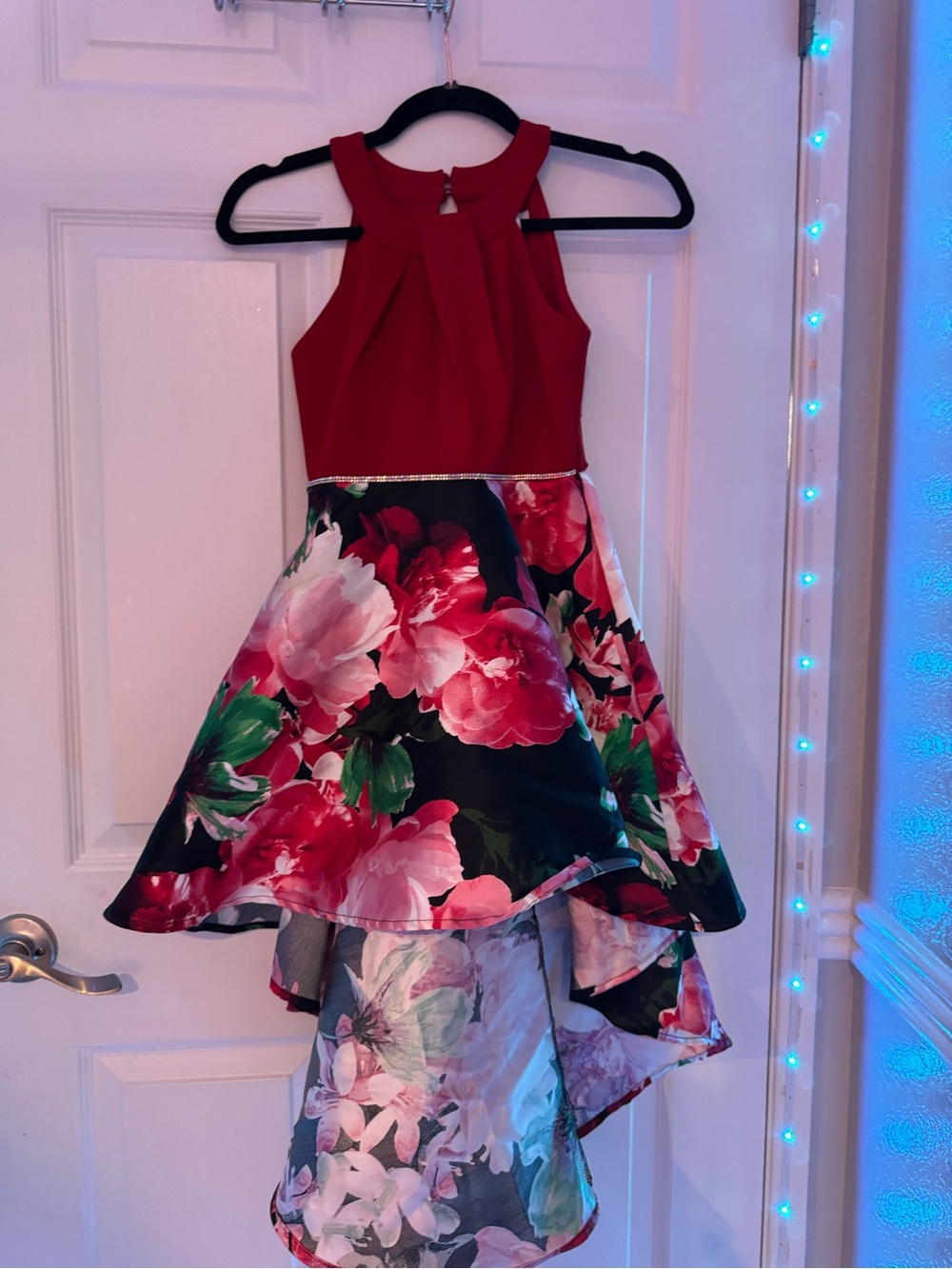 Speechless Red Floral High-Low Party Dress